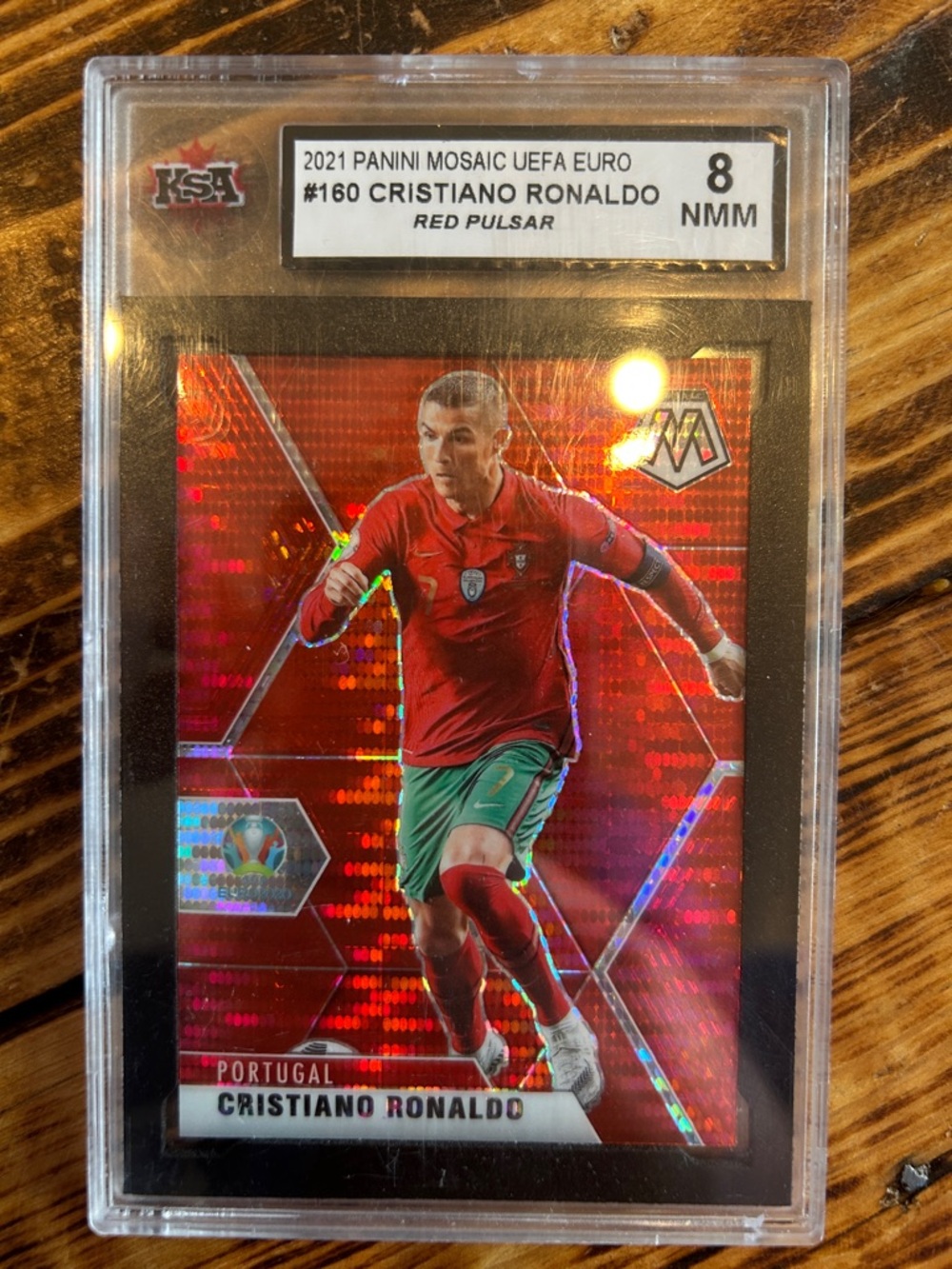 Panini Red Pulsar Cristiano Ronaldo KSA Graded Soccer Card